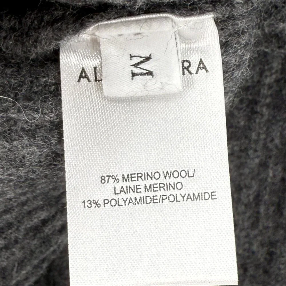 ALTUZARRA Cropped lace-up knitted cardigan knit sweater GRAY M - Picture 7 of 11